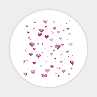 cute pink hearts Magnet